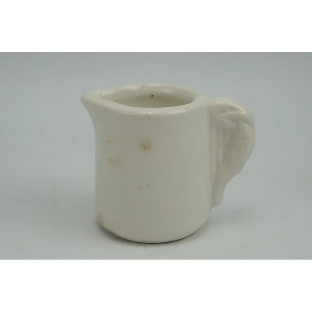 Vintage Ironstone Elephant Ear Chunky Creamer GC Antique Pitcher